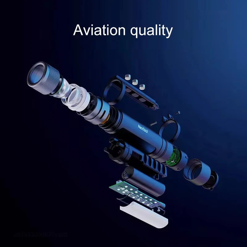 Nextool في الهواء الطلق 6 في 1 مصباح يدوي للتكبير متعدد الوظائف المحمولة الصوت ضوء إنذار 1000lm مقاوم للماء 2600mAh مصباح ليد جيب