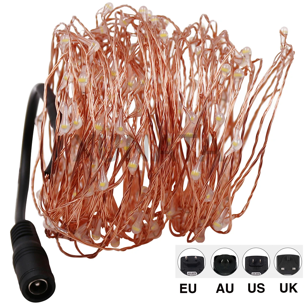 Imagem -05 - Multicolor Copper Wire String Light Fairy Lights Branco Quente Guirlanda Árvores de Natal Jardim em Casa Decoração de Casamento