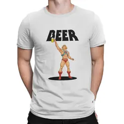 He Man Masters Of The Universe Beer Manga Tshirt Graphic Men Tops Vintage Punk Summer Polyester Streetwear Harajuku T Shirt