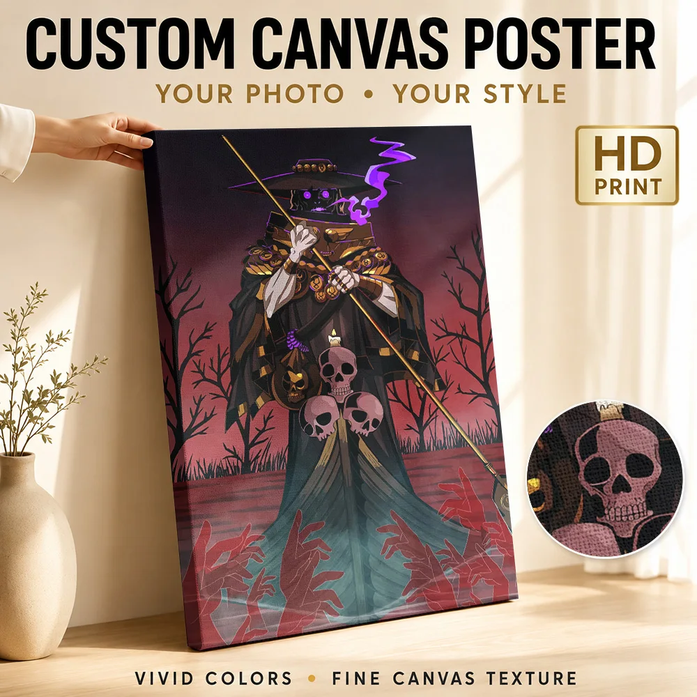 HADES Canvas Painting Poster Customized Gaming Anime Canvas Wall Art for Game Room Dorm Decoration Ready to Hang Gift for Fans