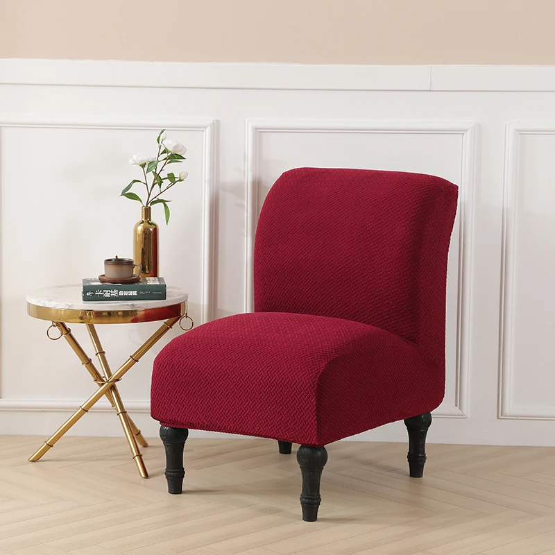 

Nordic Style Spandex Jacquard Armless Chair Cover Single Sofa Slipcover Accent Stretch Chairs Cover Couch Protector Home Decor