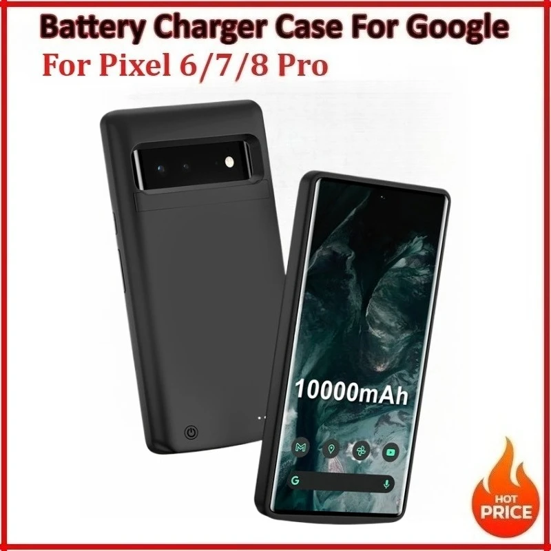 

New 10000mAh Battery Charger Case for Google Pixel 6 7 8 Portable Power Bank Charging Case for Pixel 6 7 8 Pro Battery Pack