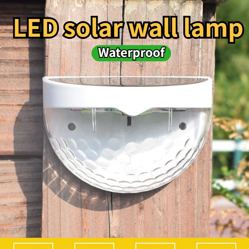 

Solar Fence Wall Light Outdoor Light Control Wall Crystal Lamp 6LEDs Waterproof Garden Pathway Decor Solar Power Street Lights