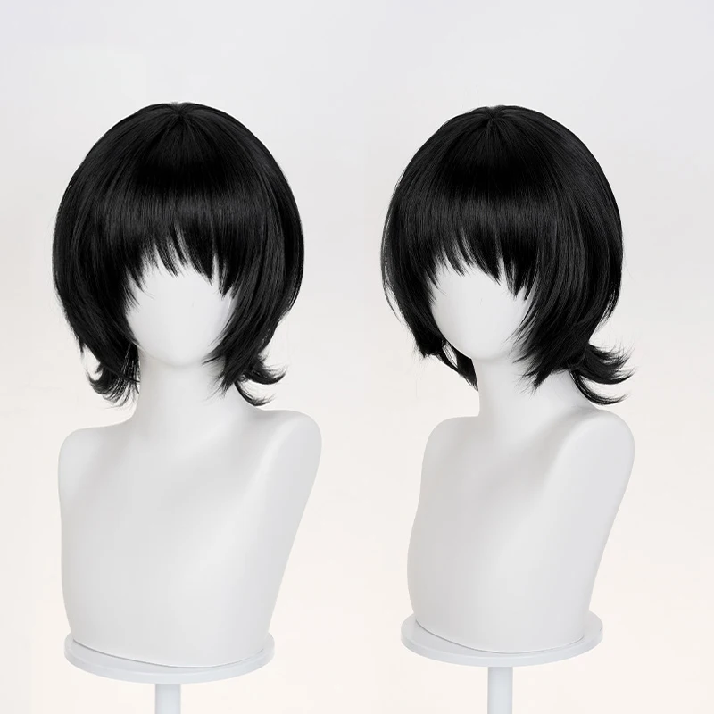 อะนิเมะทาโกปิ's Original Sin Shizuka Kuze คอสเพลย์วิกผมสั้นสีดำคุเซะ ชิซึกะผมสำหรับฮาโลวีนปาร์ตี้ผู้ใหญ่ผู้หญิงผู้ชายพร็อพ
