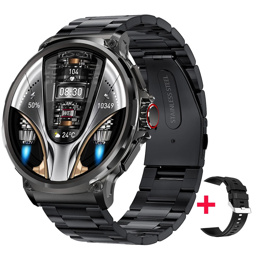 Reloj inteligente IMOSI para hombre, batería grande de 710mAH, pantalla grande HD de 1,85 pulgadas, llamada Bluetooth, reloj de monitoreo de salud y ritmo cardíaco