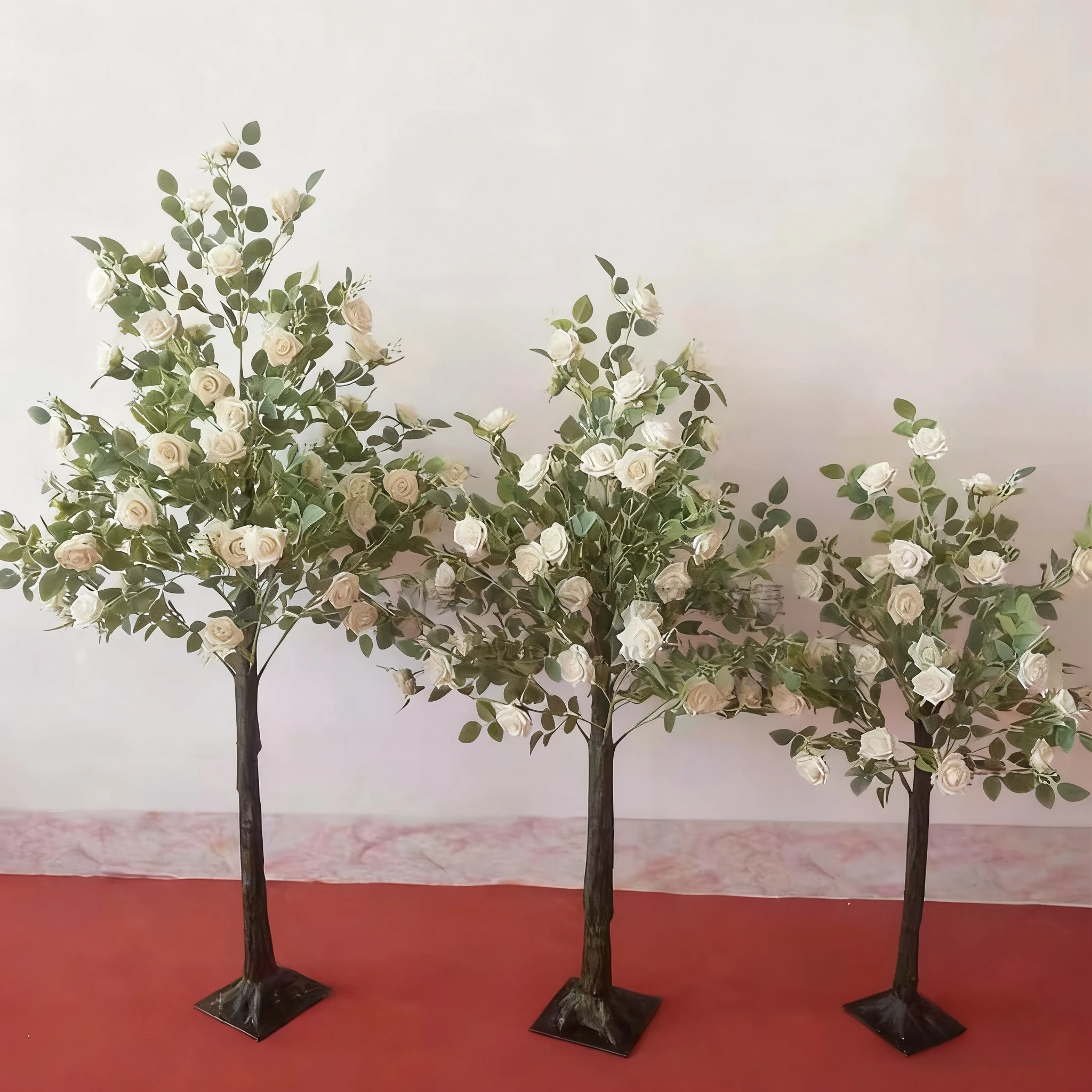 

Rose tree high-end artificial tree welcome tree artificial flower hotel wedding hotel home decoration fake plant