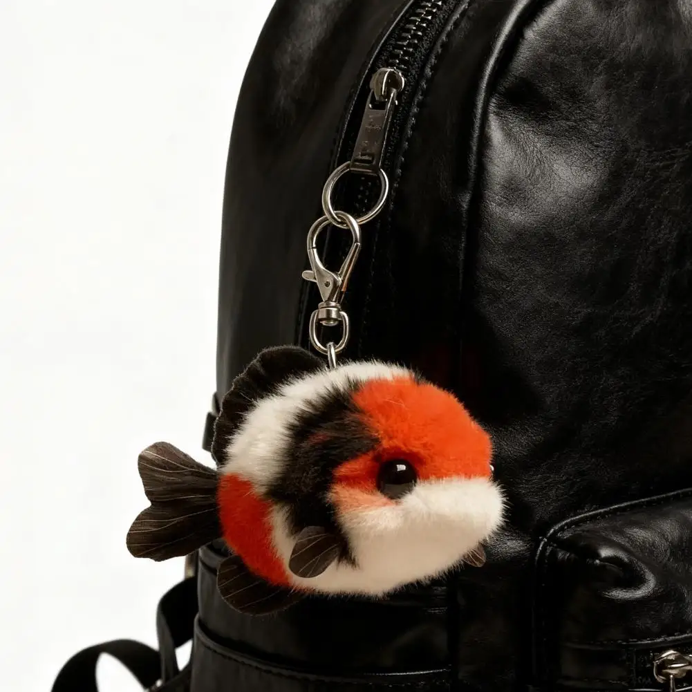 Fish Keychain Lucky Fish Plush Keychain Charm Cute Carp Keyring for Bookbag Purse Good Luck Gift Pendant for Bestie Friends