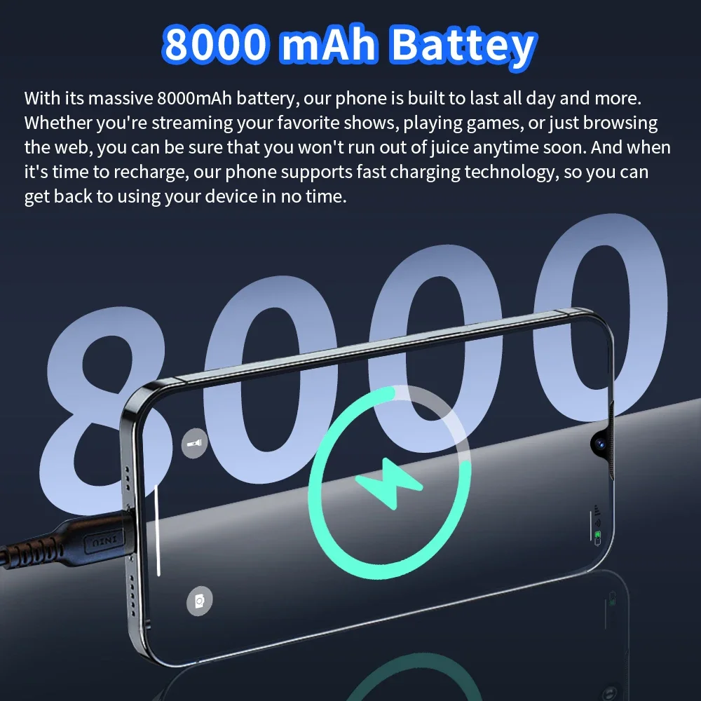 Original C20 Pro Gaming Phone 6.8\'\' HD+ Android 13 16GB+1TB 8000mAh Face unlock Fingerprint unlocking Global Edition 5G