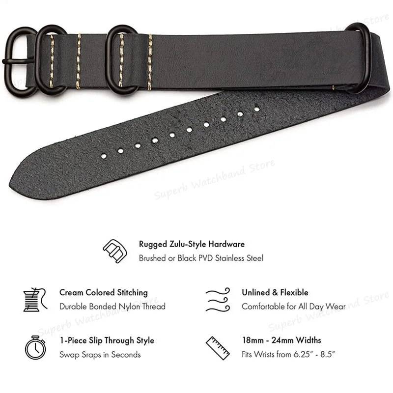 18mm 20mm 22mm 24mm PU Leather Watch Band Vintage Scorched Leather for Seiko Steel Buckle Universal Soft Strap Replacement