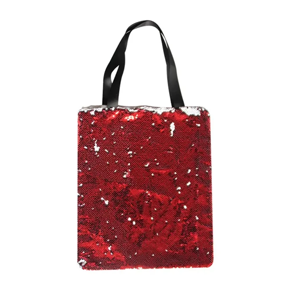 Women Reversible Magic Blank Sublimation Print Canvas Shopping Bag Sequin Tote Bag For Gift