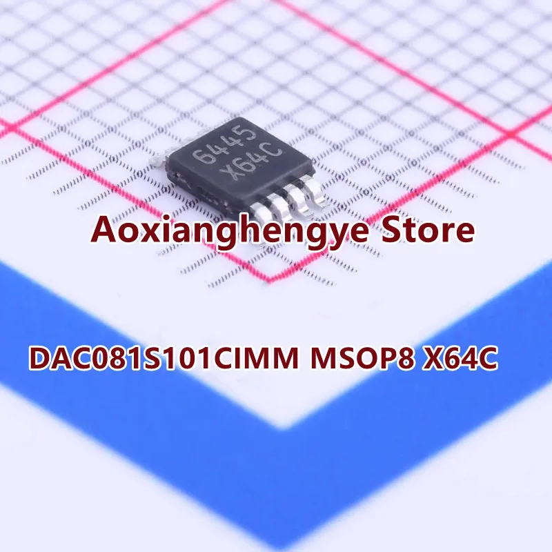 

5 шт. DAC081S101CIMM MSOP8 (маркировка: X64C) 8-битный цифро-аналоговый преобразователь мощности с выходом Rail-to-Rail