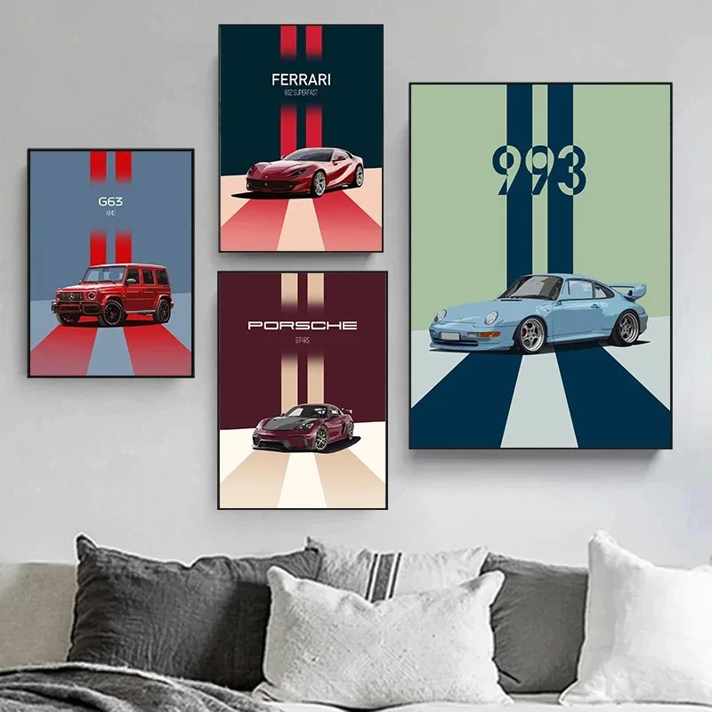 Porsche Singer DLS Painting And Printing Canvas Painting Wall Art Pictures Living Room Decoration Cuadros