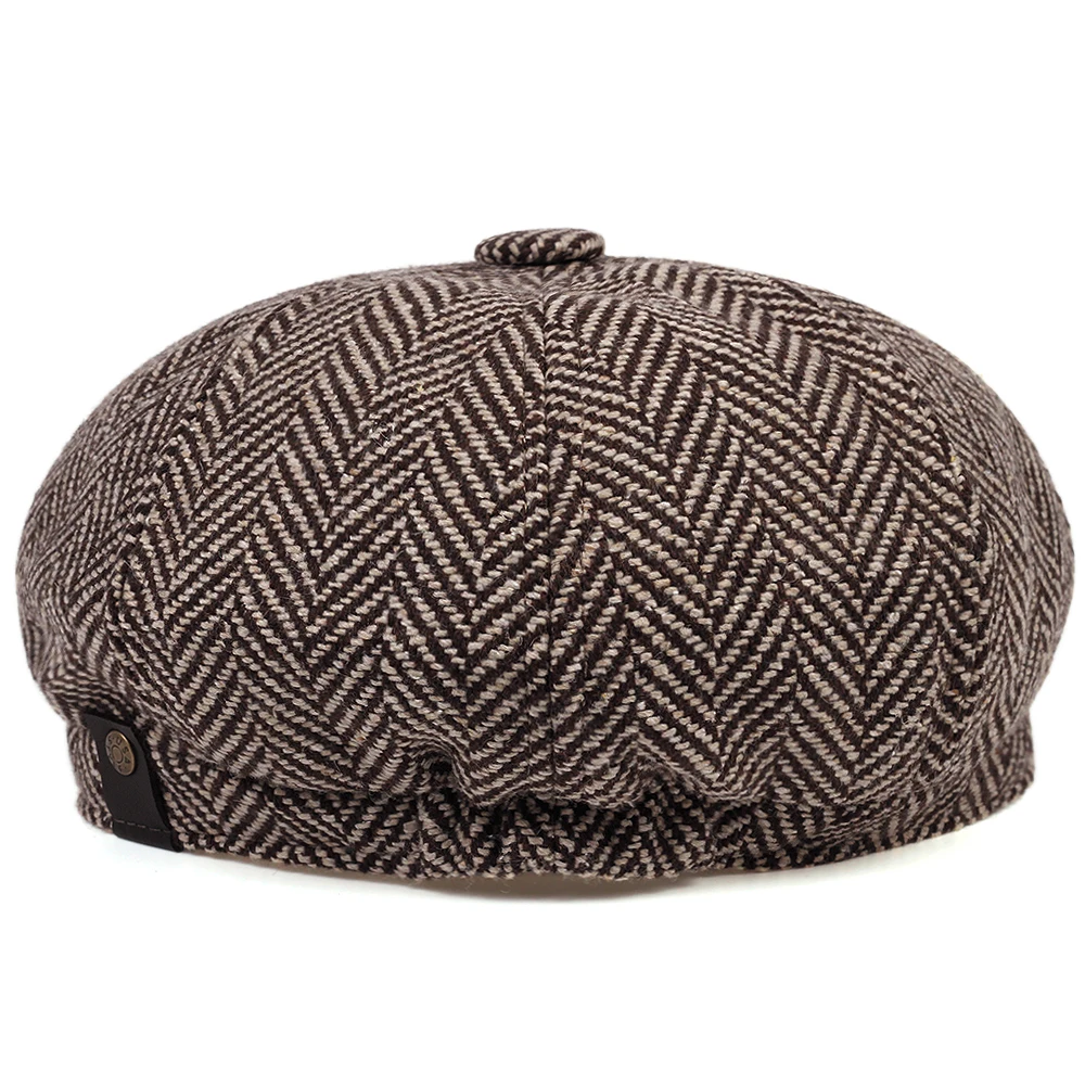 2022 Hot Sale Striped Black Hat High Quality Beret Men\'s Ivy Newsboy Hat Ladies Beret Pointed Eye Mask Wholesale