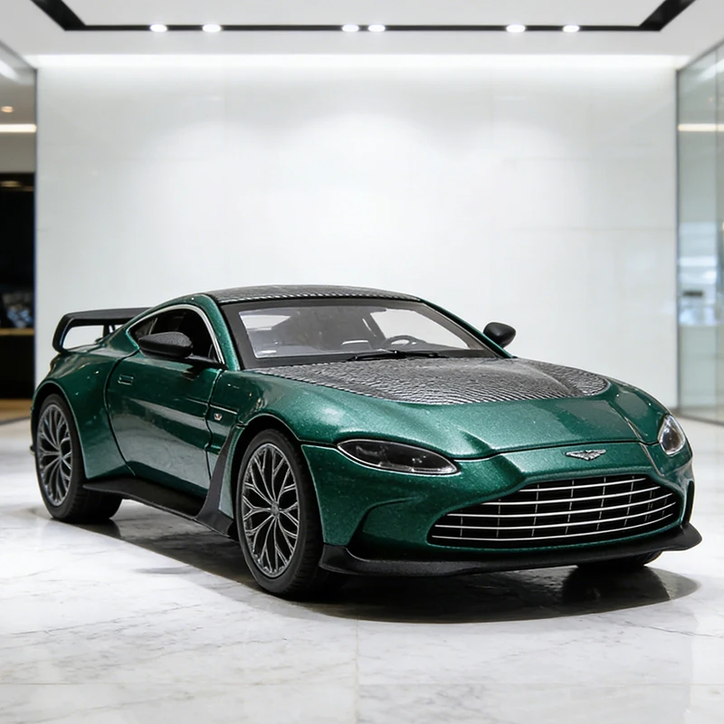 

1:24 VI2 VANTAGE Суперкар из сплава, литье под давлением и игрушечный транспорт, модель автомобиля, миниатюрная масштабная модель автомобиля для детей