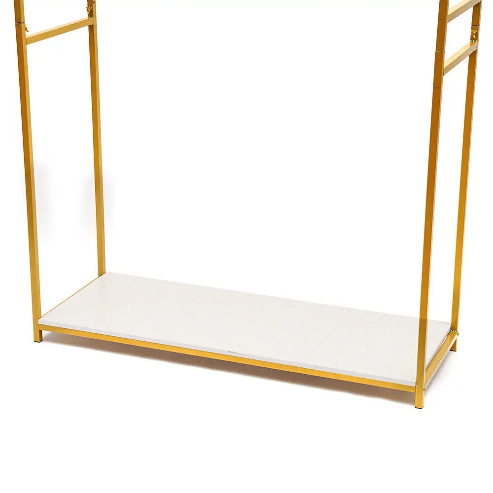 74.8'' Gold Clothes Hanging Stand Garment Rack Freestanding Dress Display shelf