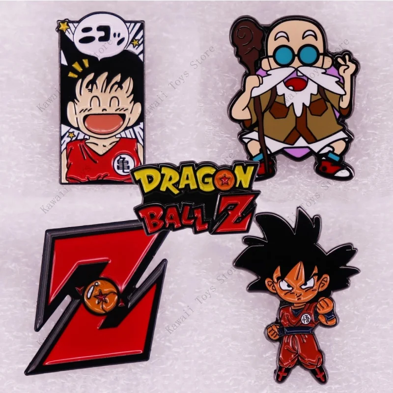 

Dragon Ball Animation Peripheral Japanese New Style Cute Creative Personality Cartoon Pattern Metal Brooch Badge Accessories