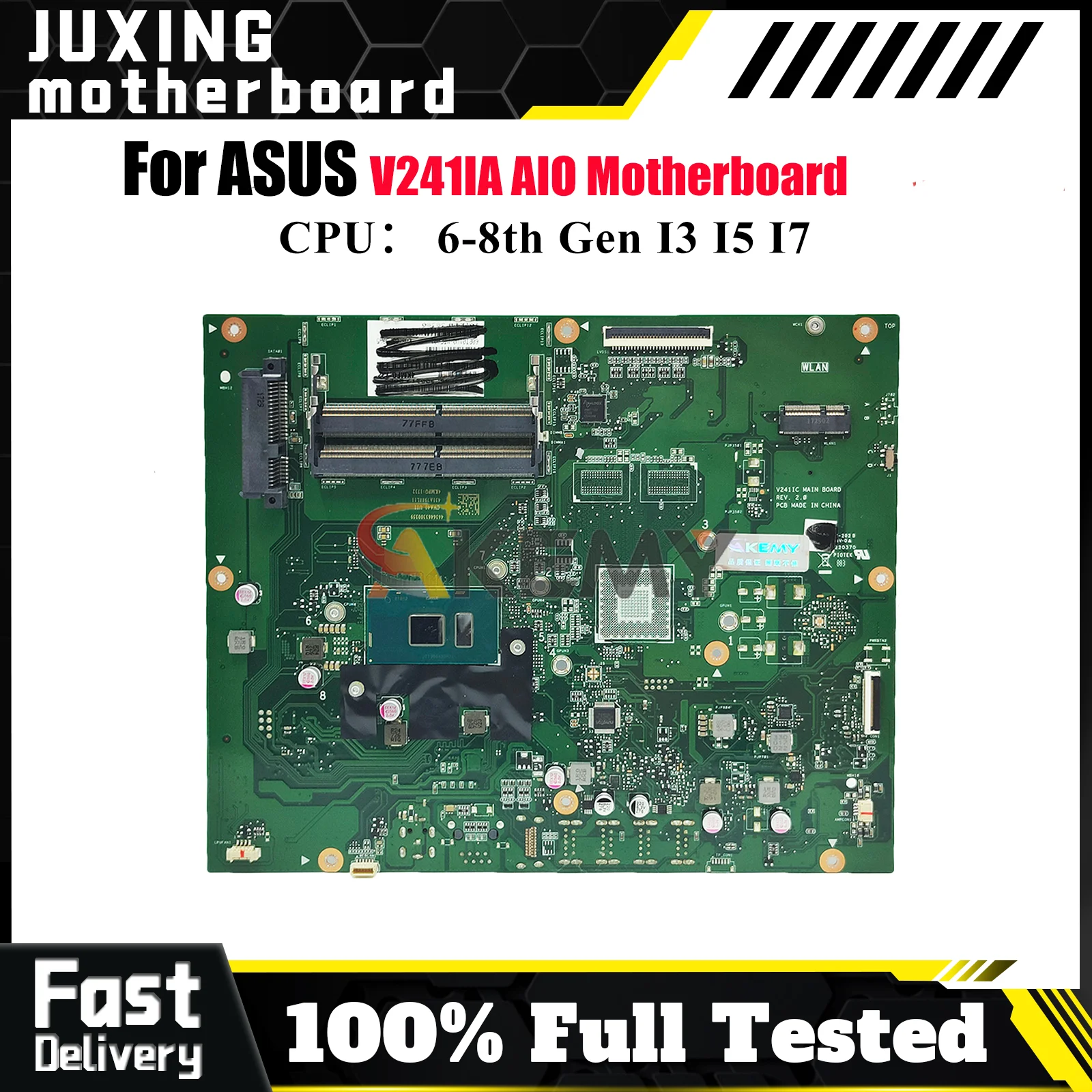 

Материнская плата V241IA для ASUS Vivo AiO V241IC V241IA V241ICR V241I, материнская плата с процессором I3 I5 I7, 100% тест, ОК, быстрая доставка, stk