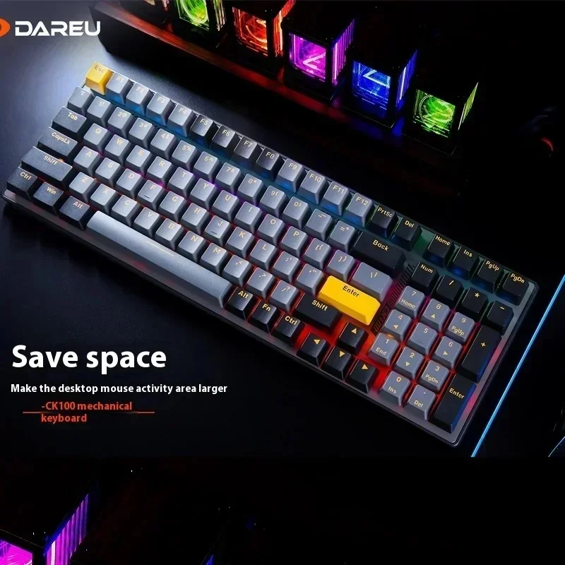 

Dareu ck100pro Infrared Axis Mechanical Keyboard, Internet Cafe, Gaming Hot Swap Gaming Keyboard Waterproof USB Wired Connection