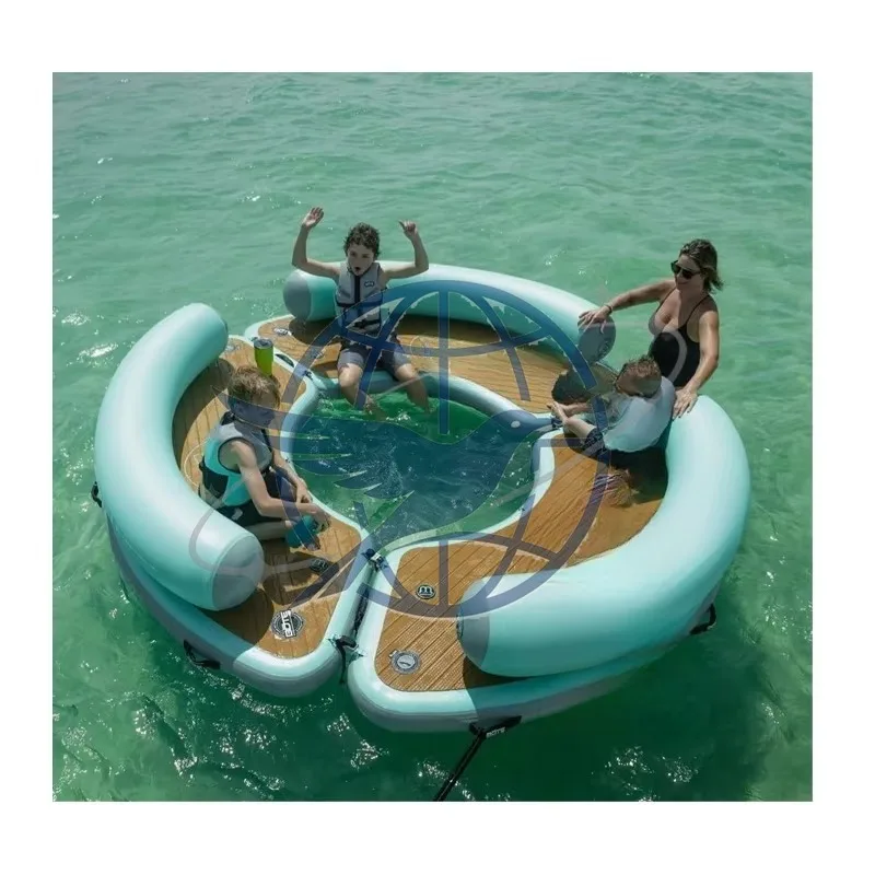 3m Diameter Inflatable Dock Bar  Floating Island Bar for Sea and Lake Occasions