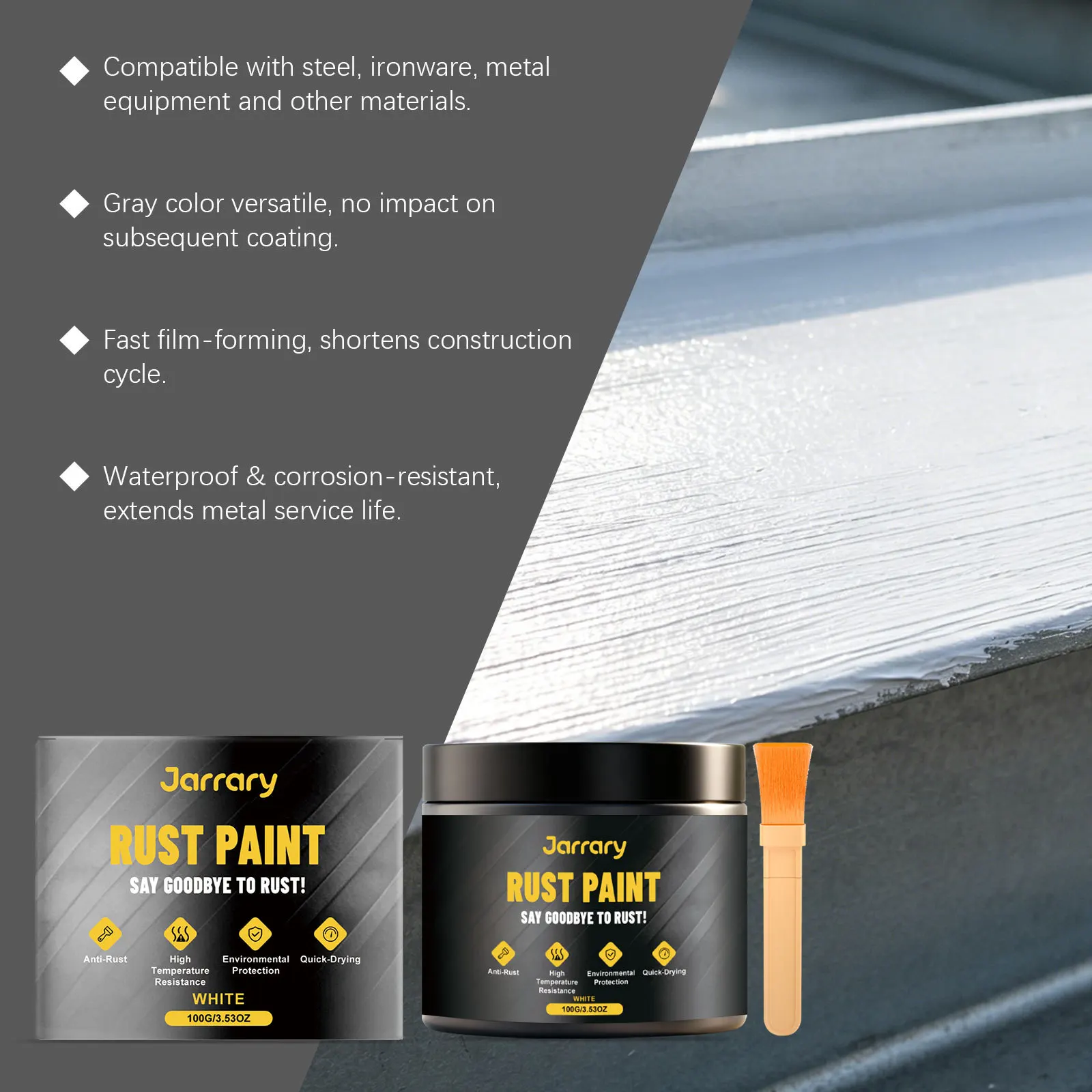 White Paint For Home Use Water Resistant Durable Refurbishing Coating
