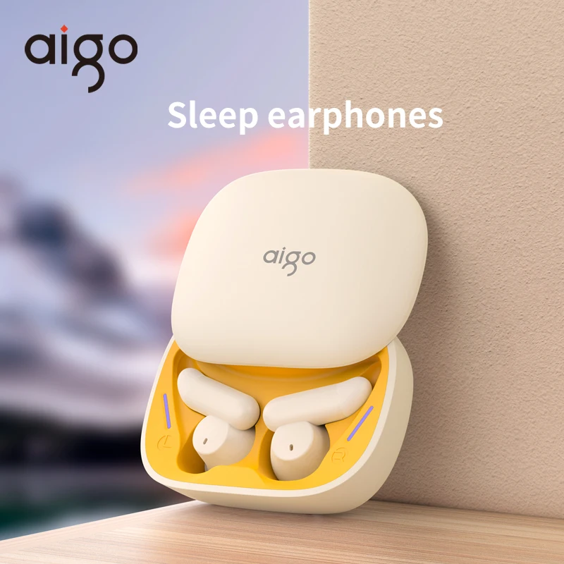 Aigo TJ165 New 2024 TWS Bluetooth Earphone 13mm Dynamics Sport Wireless Stereo Earbuds Noise Reduction In-Ear Sleep Headphones