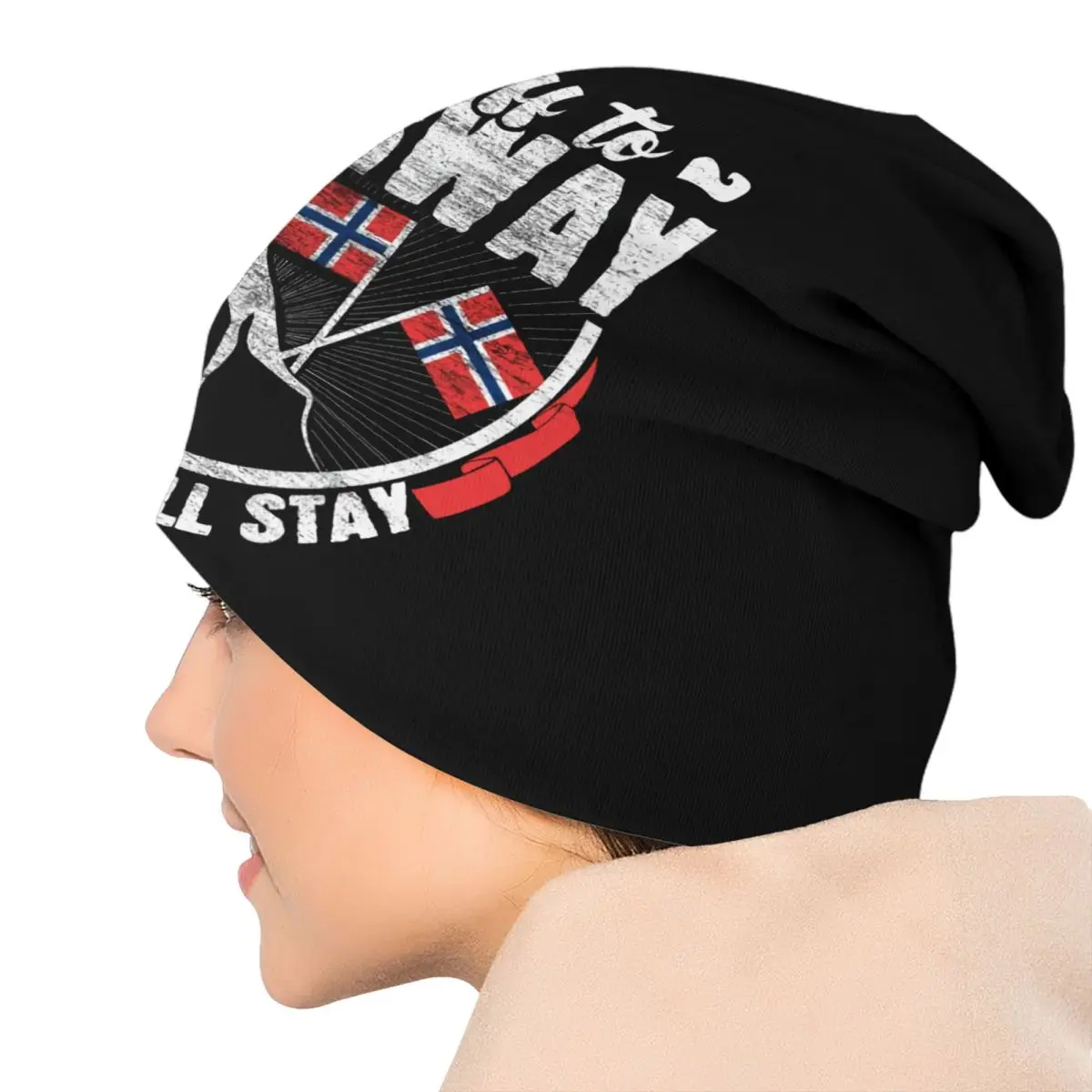 Norway Flag Bonnet Hat Knitting Hat Men Women Cool Unisex Fjord Mountain Winter Warm Skullies Beanies Caps