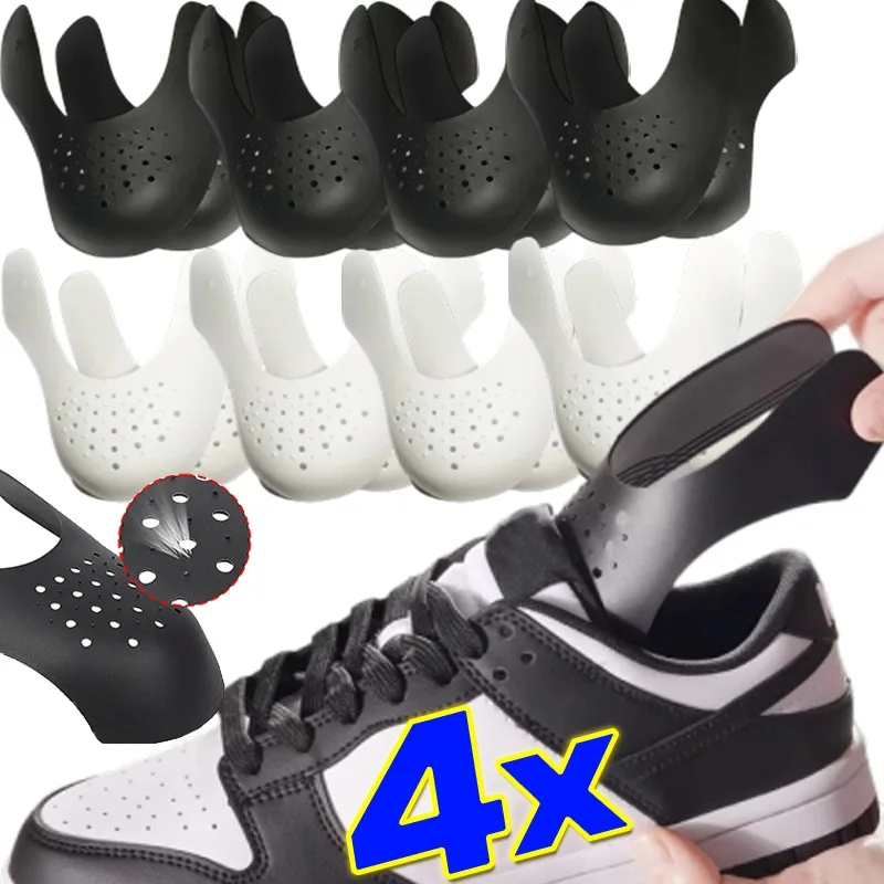 Protector de cabeza de zapato antiarrugas para zapatillas informales, tapones para los dedos del pie, soporte, expansor, protección de zapatos, 4 Uds.