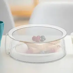 Microwave Food Cover Keep Microwave Oven Clean 10 inch with Handle Smooth Surface Microwave Splatter Guard Plate Cover Guard Lid