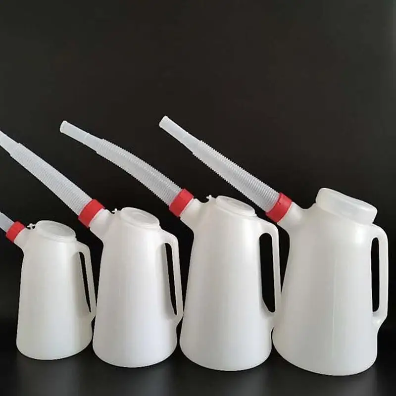 1Pc Universal 1.2/2/3/4/5 Litre Garage Oil Fuel/Oil Measuring Jug With Long Spout For Car Motorcycle Plastic Oiler Oil Pot