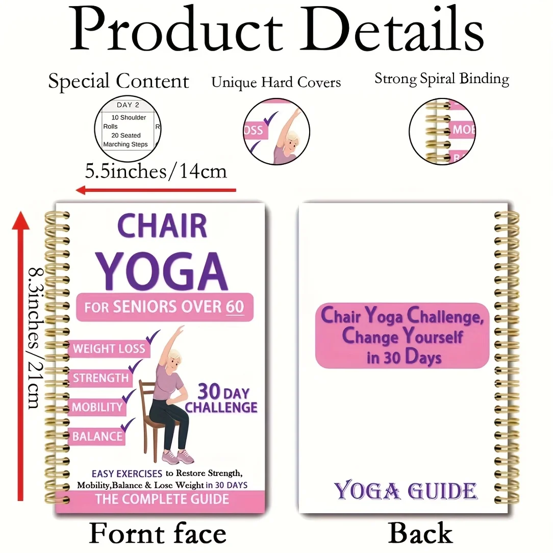 Chair Yoga Guide for Seniors Over 60, 30-Day Winter Exercise Challenge Book, Complete Guide with Easy Workouts for Strength