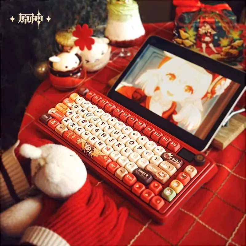 [Genuine] miHoYo Game Klee Keyboard Genshin Impact Klee 2.4G Wireless Bluetooth Mechanical Keyboard Anime Prop Cosplay Xmas Gift