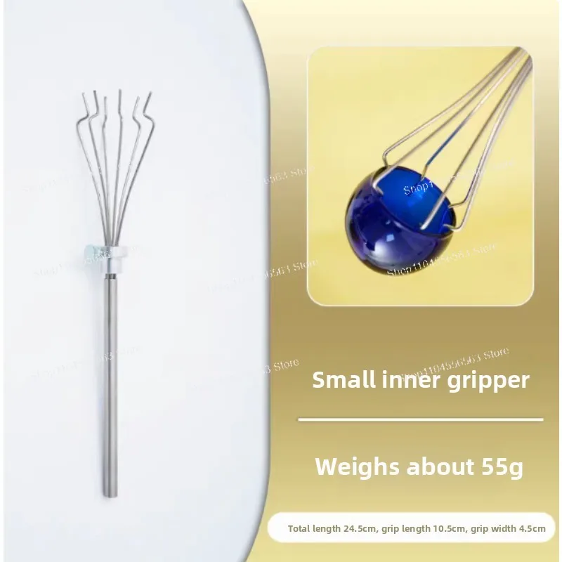 Lampworking Gripping Tool for Glass Beads, Bottles, Tubes & Vessels, Borosilicate Glass Blowing Hand Tool, Compact Inner Grabber