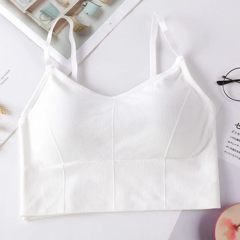 new women Sports Bras top tank vests Wrapped chest U-shaped beautiful back suspender girl\'s underwear student sports female vest