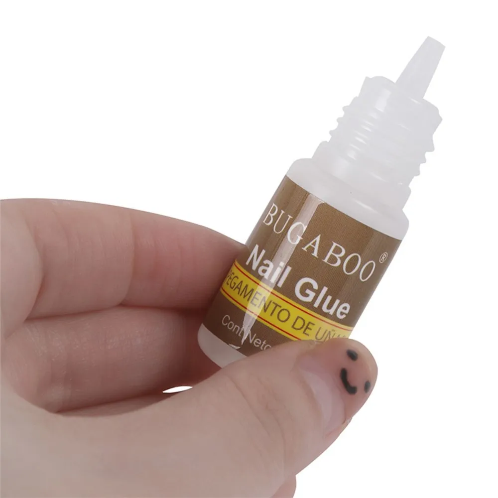 Fast-Dry Adesivo Acrílico Nail Art Glue, Dicas Falsas Decoração, Rhinestone Nail Glue, Dica Ferramenta Manicure, 3g, 5pcs