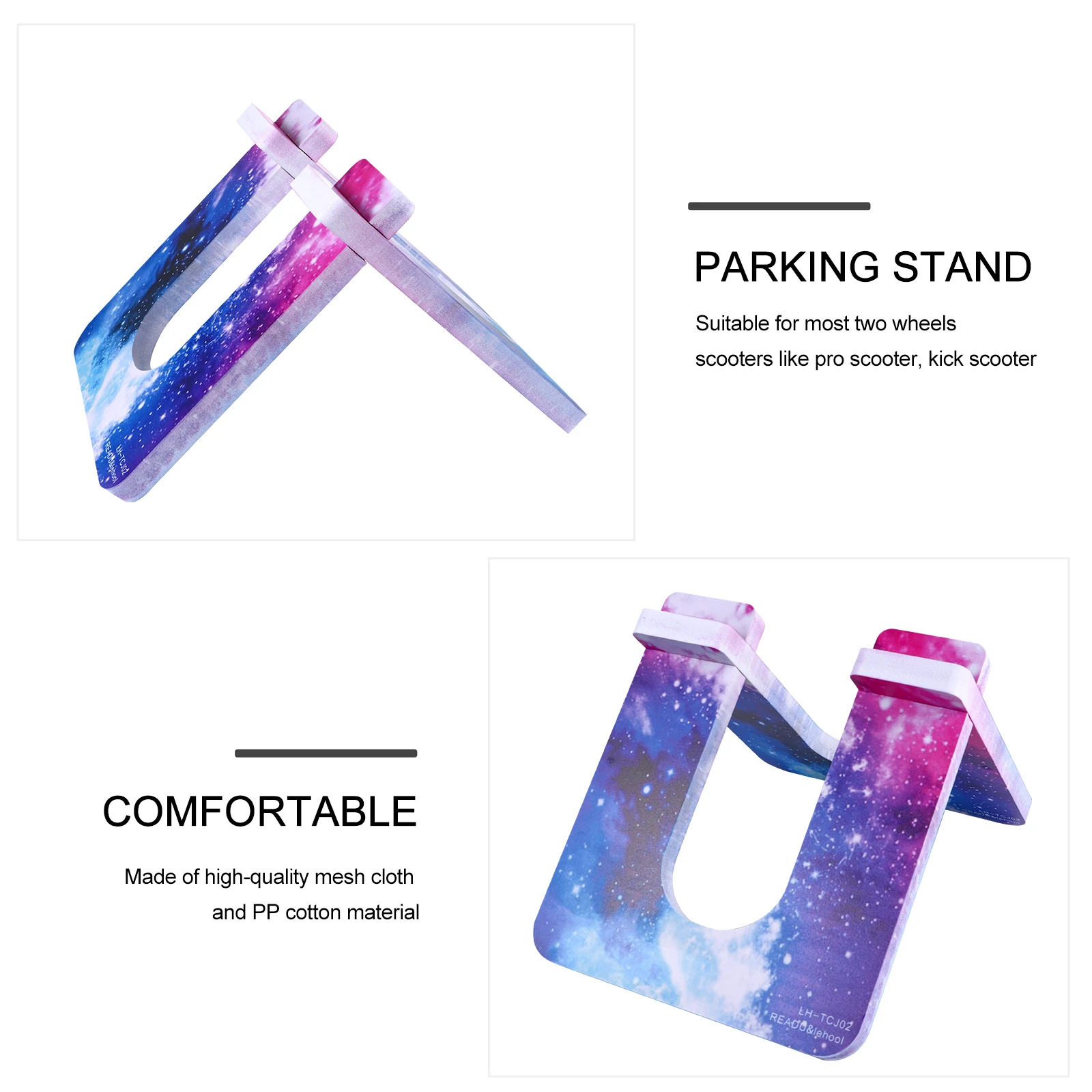 

2Pcs Scooter Rack PVC High Density Board Kids St Scooter St Rack Balance Bike Holder Neatly Design Garage Yard Gift