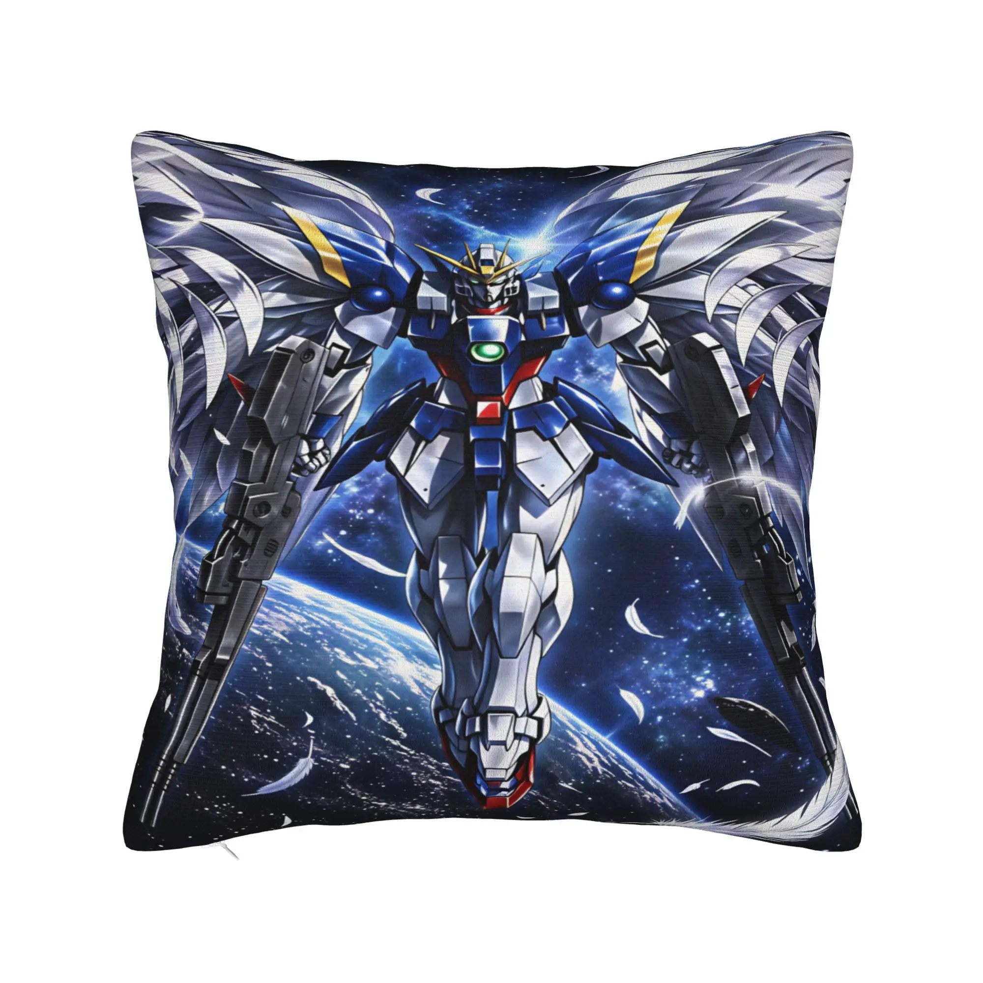 Pillow Cover Mobile Suit Gundam  Cute Funny Pillow Case For Sofa Couch Bed Living Room Pillowcases