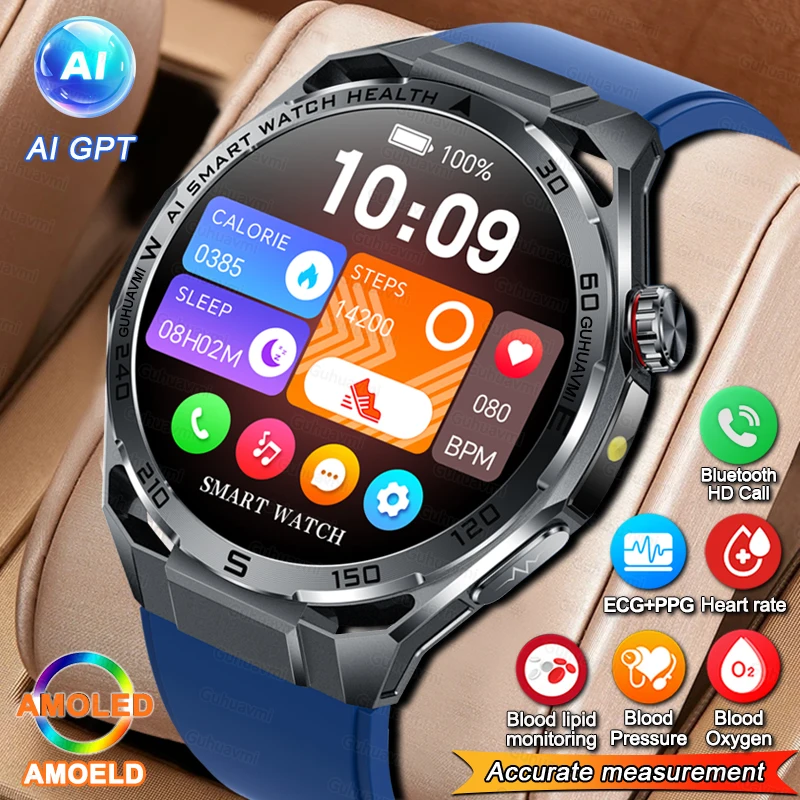 ECG High-end Health Smart Watch Men Blood pressure lipids bloodoxygen Body analysis Uric acid Health Tracker Smartwatch Men lady