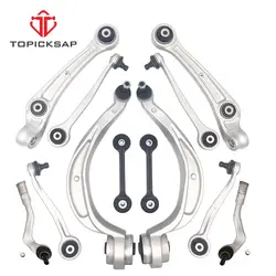 TOPICKSAP 12PCS Front Lower Control Arm Tie Rod End Suspension Kit for AUDI A4 A5 Q5 8K 8R 8T B8 S4 2012 2013 2014 2015 2016