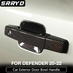 Chrome Black For Land Rover Defender 90 110 130 2020-2022 Car Exterior Door Bowl Handle Decoration Cover Trim Car Accessories