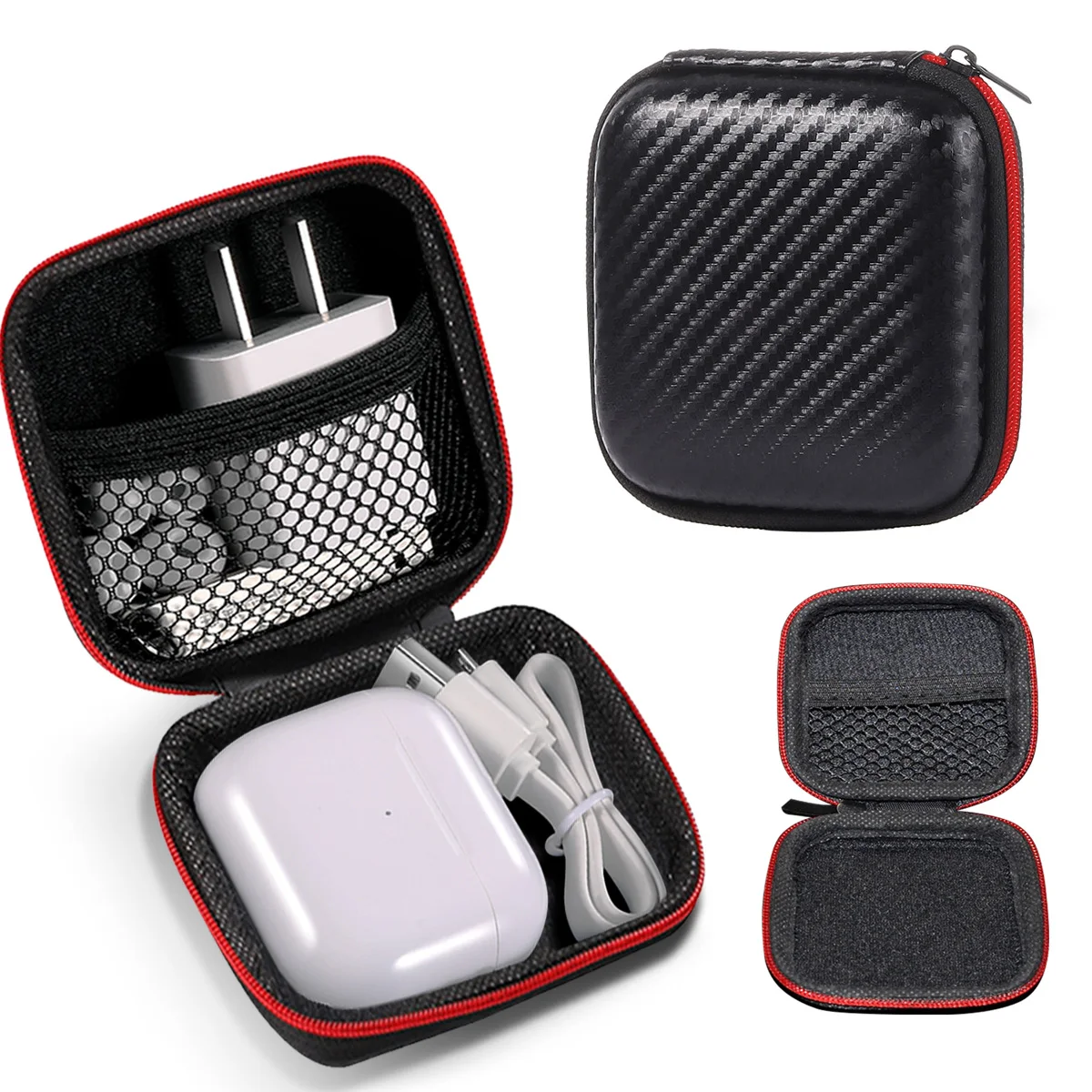 

1PC Earphone Case Bags Headphone Earbuds Bag Storage Carrying Pouch Cases EVA Box Portable Earphones Accessorie Bags SD Card Box