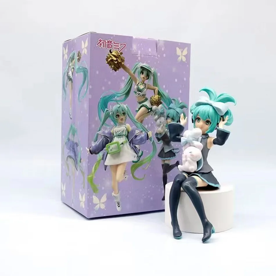 Hatsune Miku X Cinnamoroll Anime Figur Kawaii Miku Action Figure PVC Erwachsene Sammlung Modell Puppe Spielzeug Geschenke