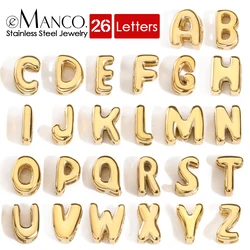 eManco Stainless Steel Polished Design Mini 3D Bubble Letter Charm for DIY Necklace Bracelet Jewelry Making