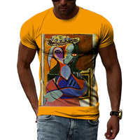 3D Printed Spanish Impressionist T Shirt Men's Oil Painting Pattern Tees Summer Oversized T-Shirts Short Sleeves O-Neck Tops
