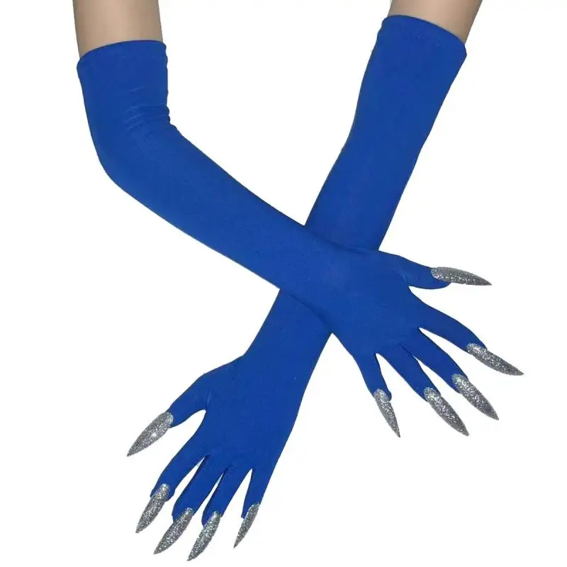 Cool Halloween Long Gloves Ghost Claw Dress up gloves Fashion red Long nails Cosplay Halloween Funny gloves C068