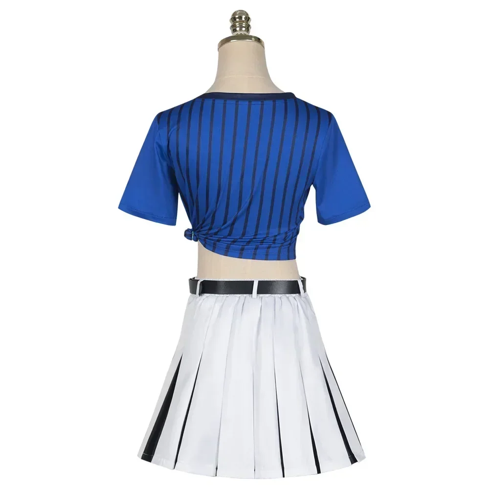 Anime Teieri Anri Cosplay Dress Women Blue Lock Cosplay Costume Teieri Anri Party Halloween Costume Uniforms Summer