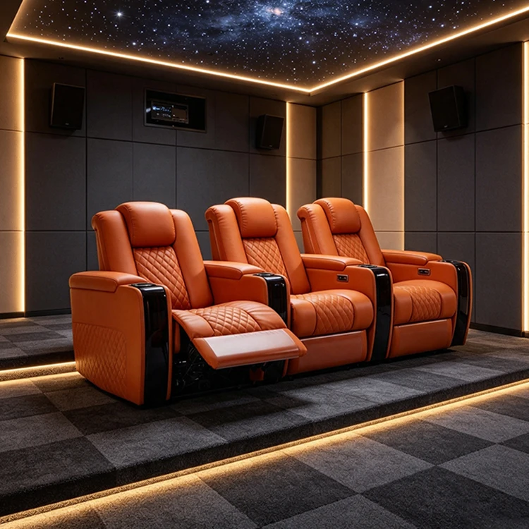 KMJ Living Room Furniture Home Recliner Theater Seating Theater Reclining Sofa Power Chair Seat Electric Cinema Sofa
