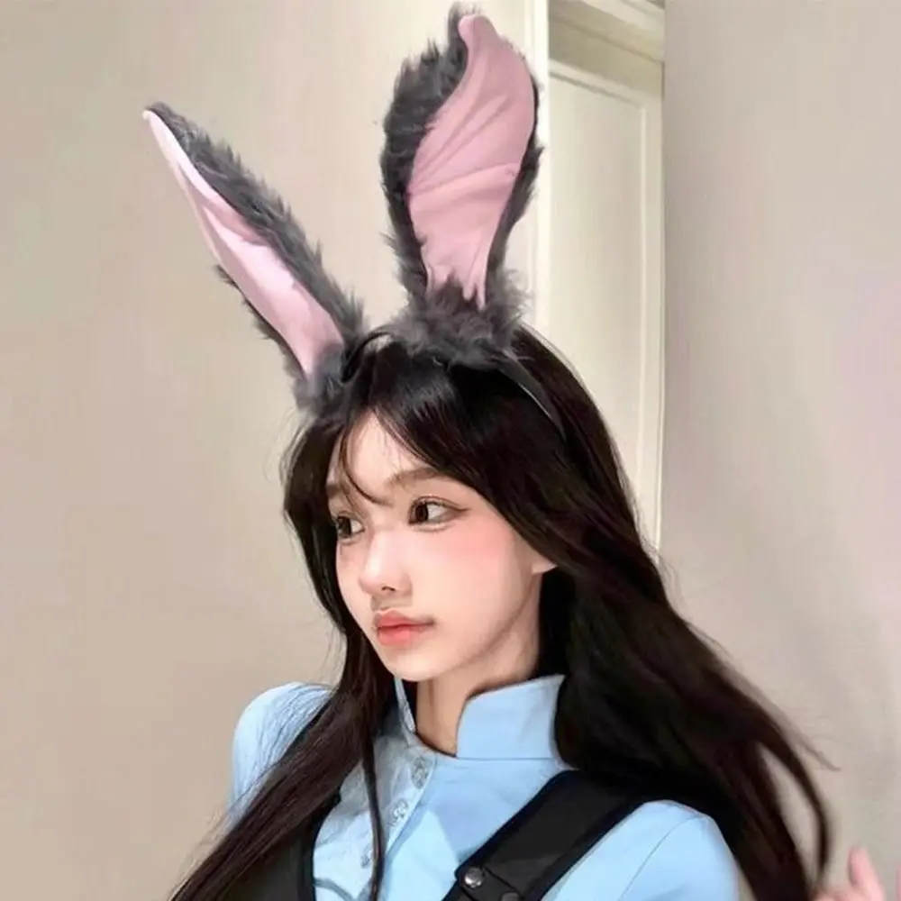 الحلو آذان أرنب عصابات تأثيري الأرنب فتاة لطيف الفتيات هيرباند صور الدعامة حزب أغطية الرأس عيد الفصح خلع الملابس #3