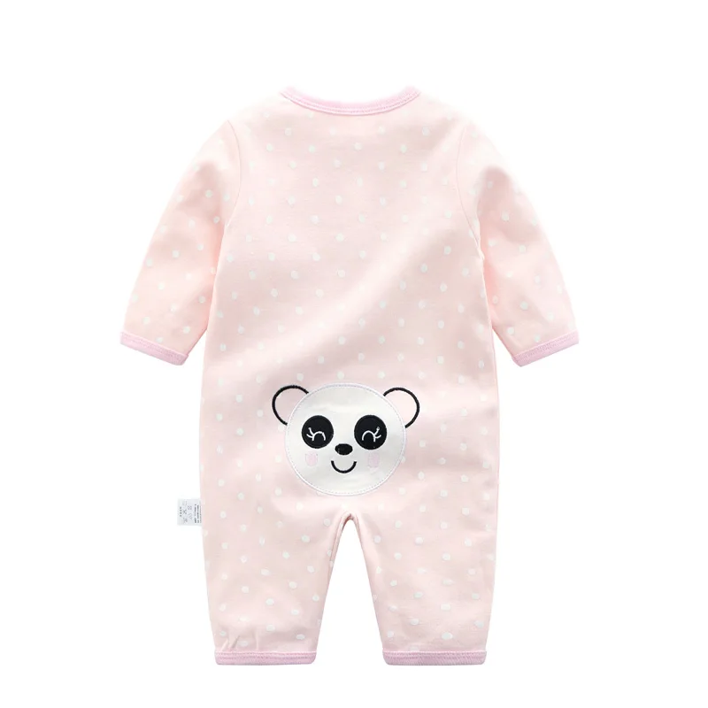 Newborn baby clothes, newborn baby girl pure cotton spring, autumn and summer thin jumpsuit 0-3-12 months