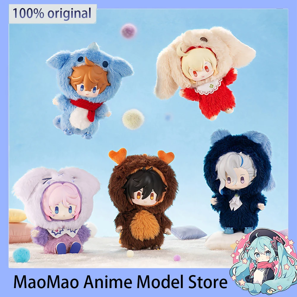 

Original Genshin Anime Plush Pendant Klee Tartaglia Neuvillette Action Model Doll 14.5CM Cartoon Cute Backpack Pendant Cute Gift