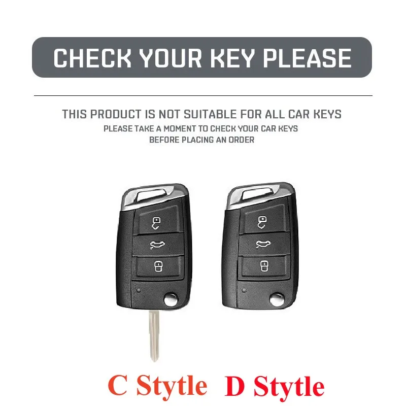Leather Car Folding Key Case Cover for VW Volkswagen Golf 7 MK7 Tiguan MK2 For SEAT Ateca Leon FR 2 Ibiza For Skoda Octavia A7